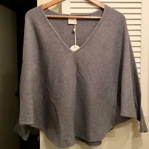 Kerisma Ryu V-Neck Sweater Dolman Batwing Grey S/M